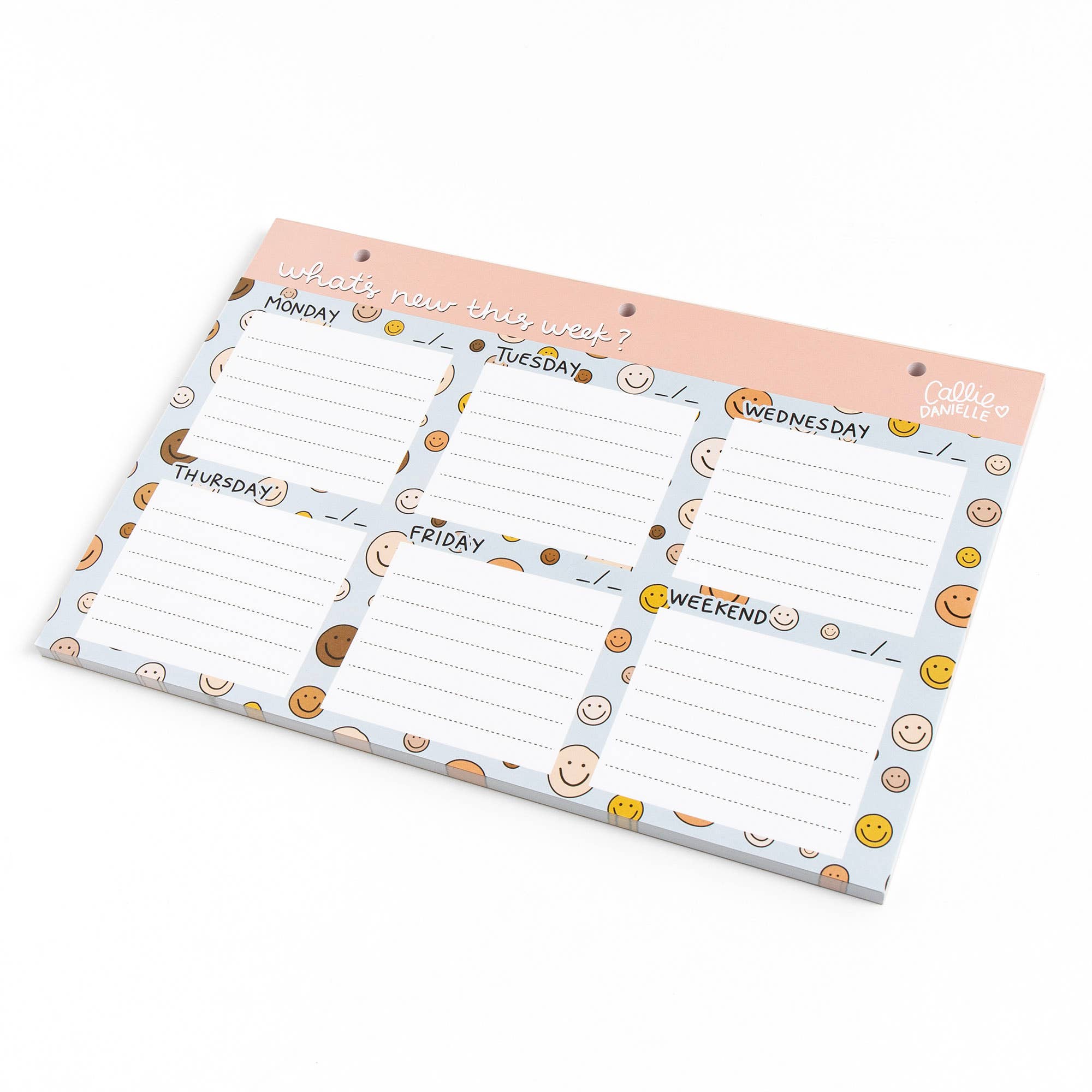 Inclusive Smileys Weekly Desk Pad