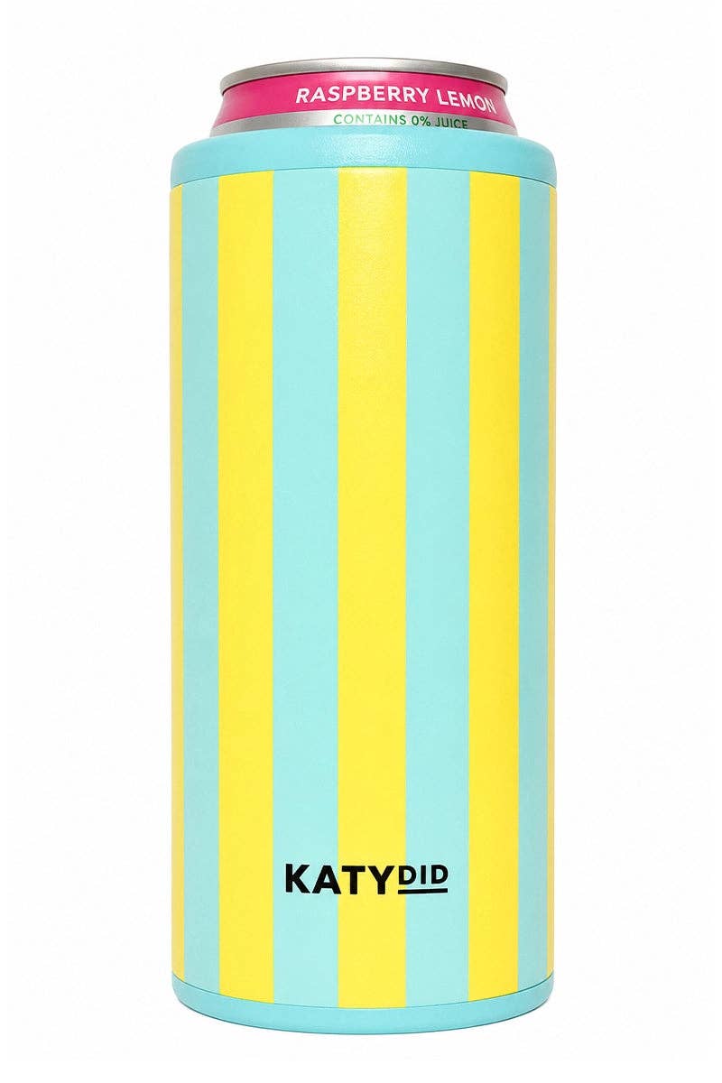 Yellow and Aqua Striped Wholesale Drink Sleeve
