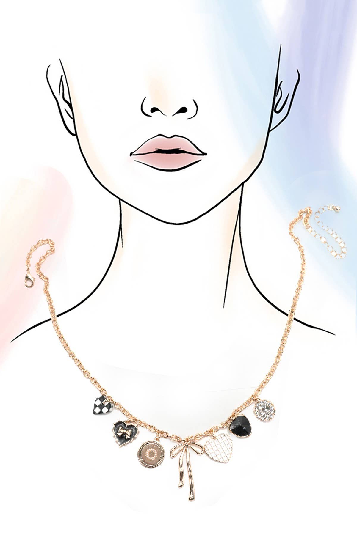 Checker Charm Necklace