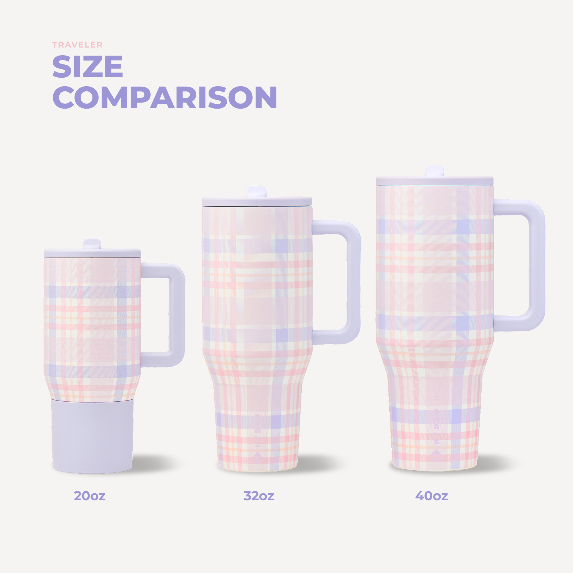 Lavender Dreams HydroJug 32 oz Traveler Tumbler