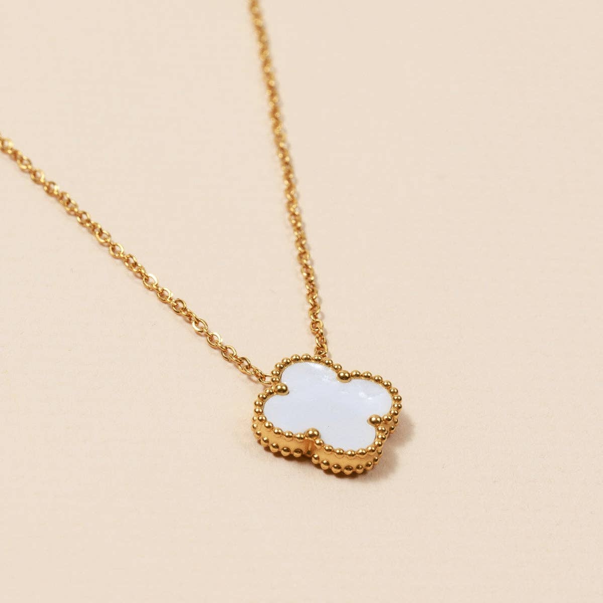 Floral Charm 18K Gold Necklace