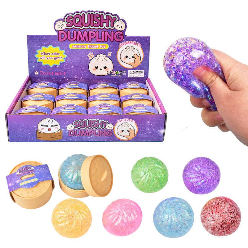 Mini Glitter Squishy Dumpling Sensory Fidget Toy