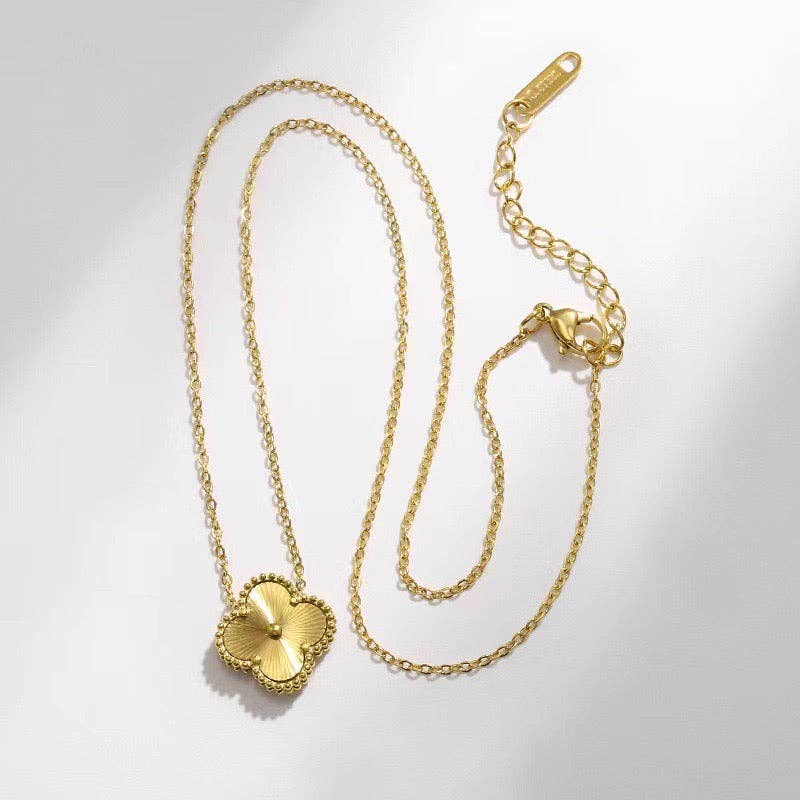 Floral Charm 18K Gold Necklace
