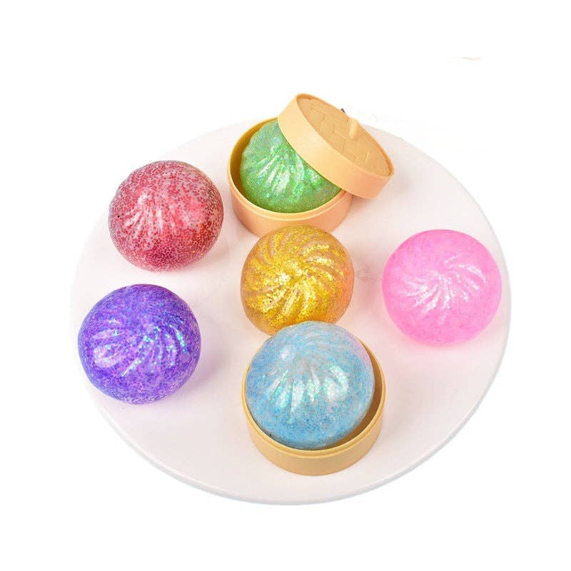 Mini Glitter Squishy Dumpling Sensory Fidget Toy