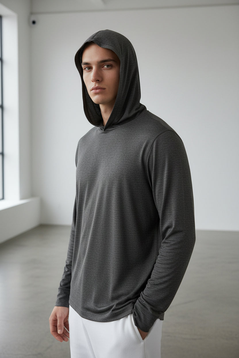 All In Motion Men Soft Stretch Hooded LS