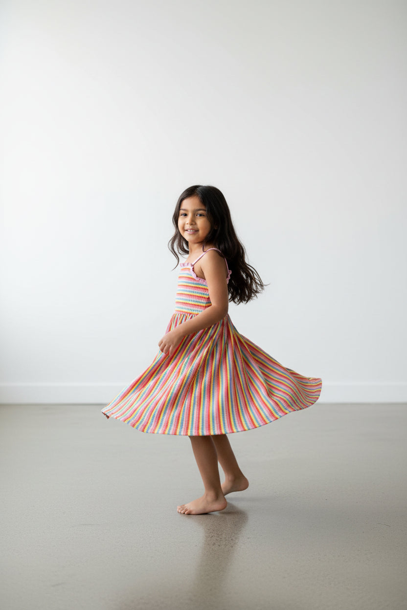 Cat & Jack Multi Stripe Little Girl Dress