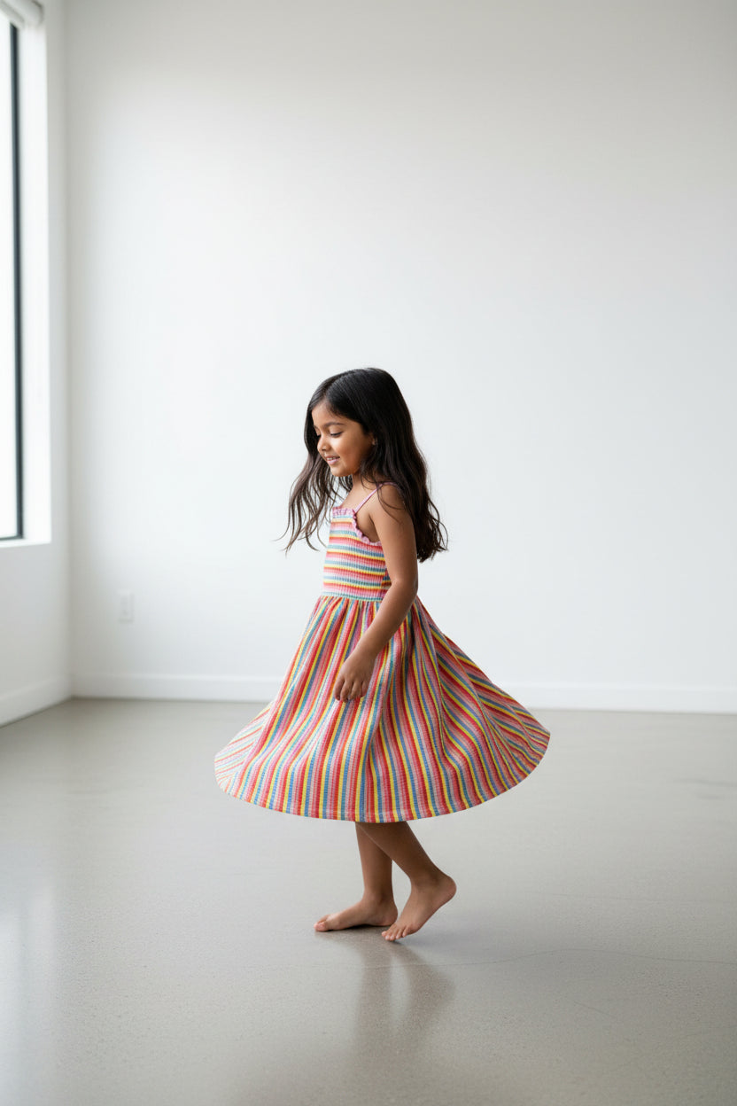 Cat & Jack Multi Stripe Little Girl Dress