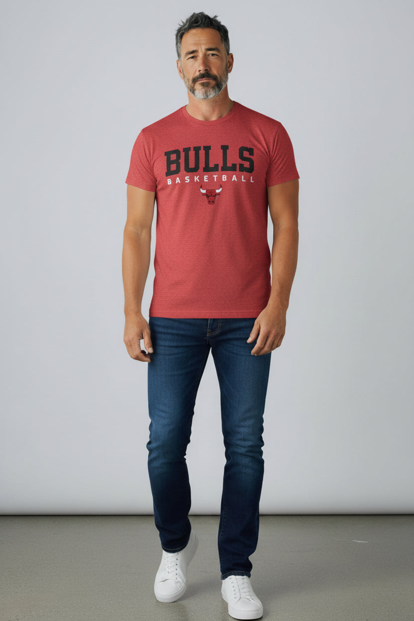 NBA Men Short Sleeve Bulls Basketball T-Shirt