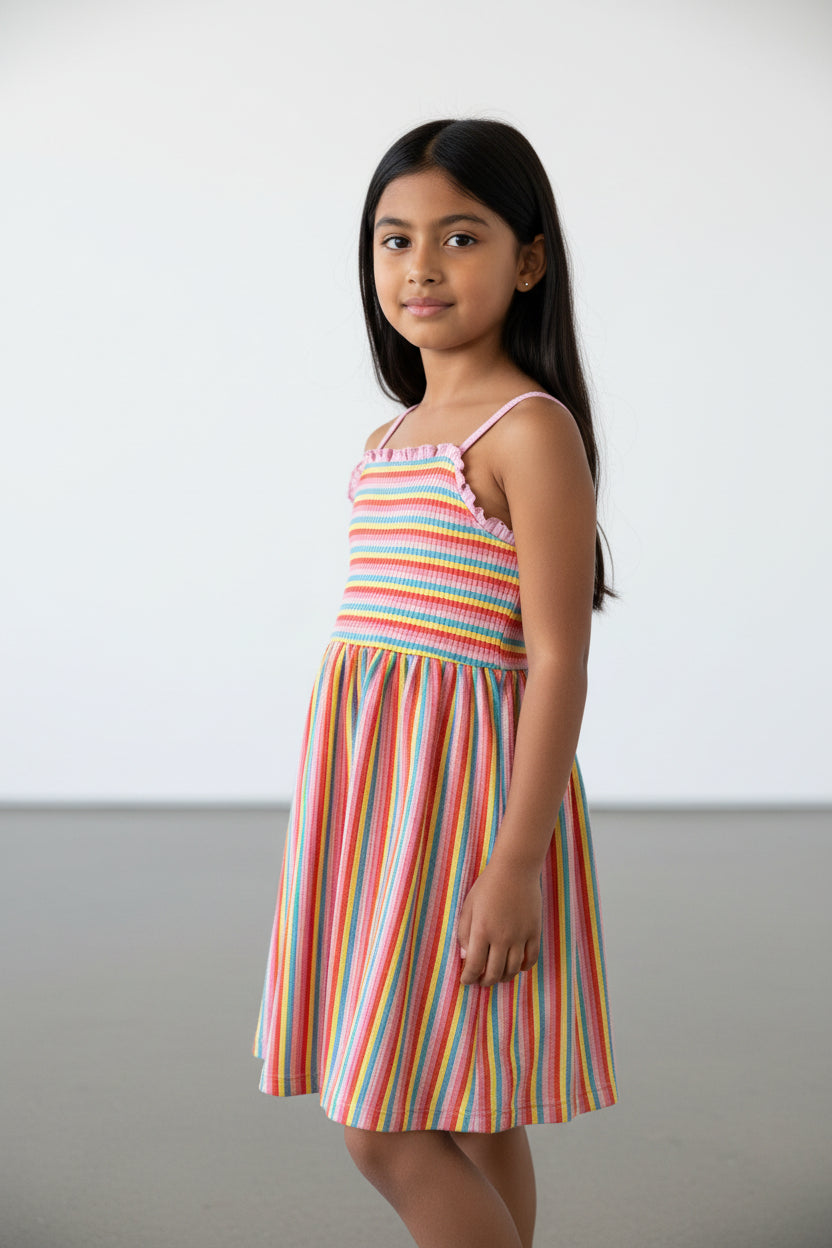 Cat & Jack Multi Stripe Little Girl Dress