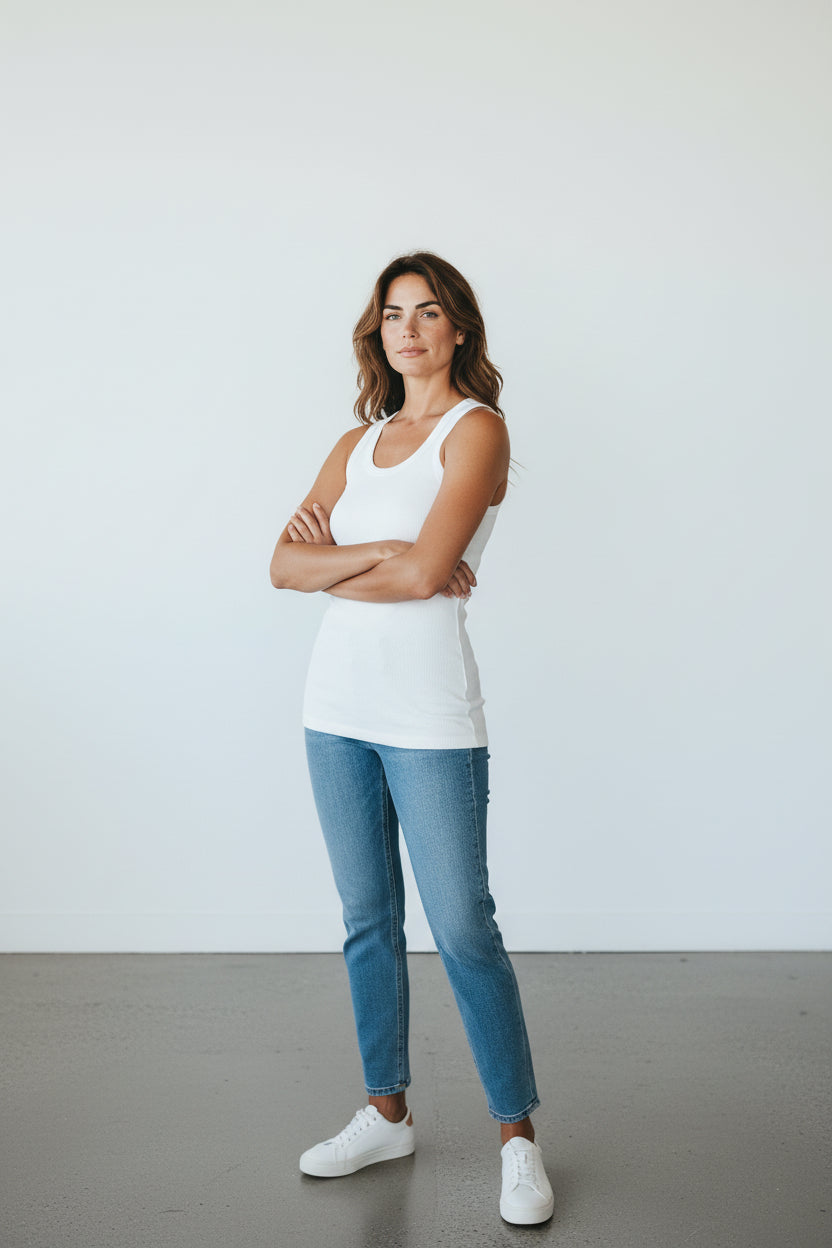 Universal Thread Women White Tank Top