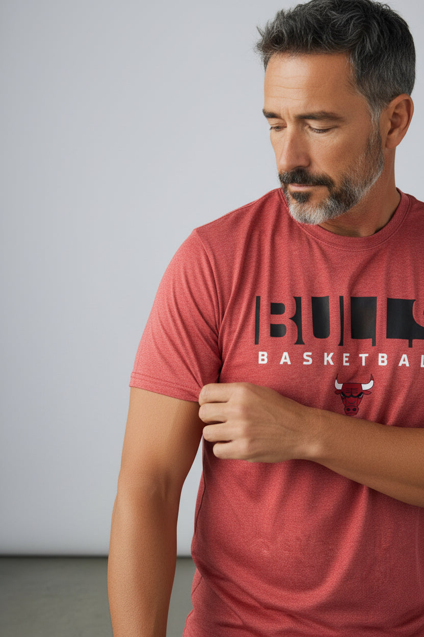 NBA Men Short Sleeve Bulls Basketball T-Shirt