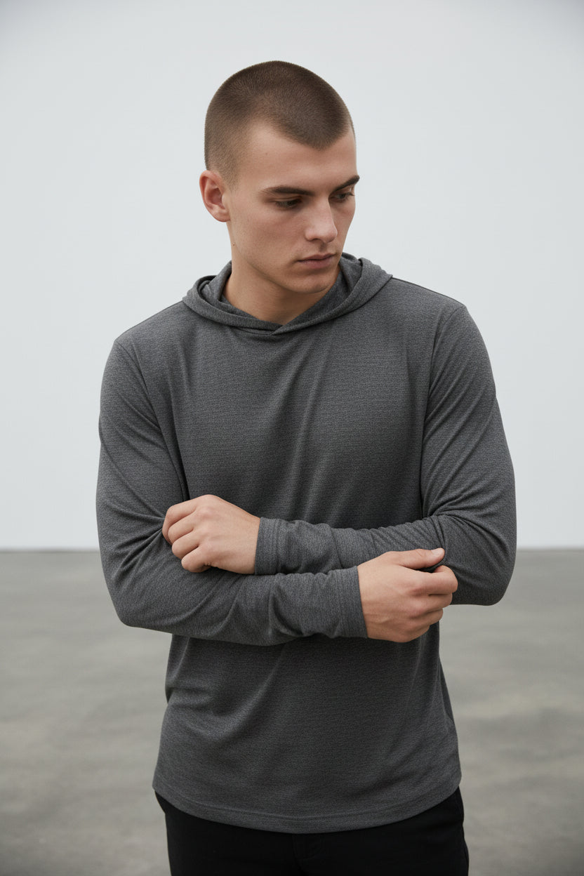 All In Motion Men Soft Stretch Hooded LS