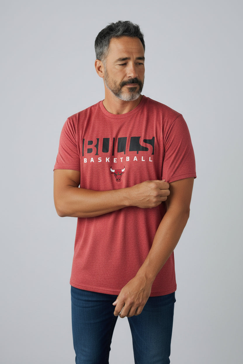 NBA Men Short Sleeve Bulls Basketball T-Shirt