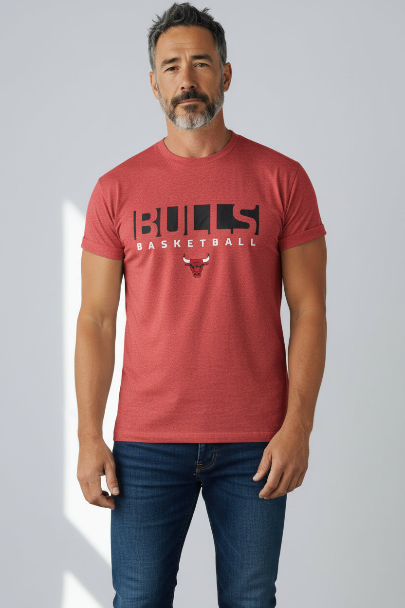 NBA Men Short Sleeve Bulls Basketball T-Shirt
