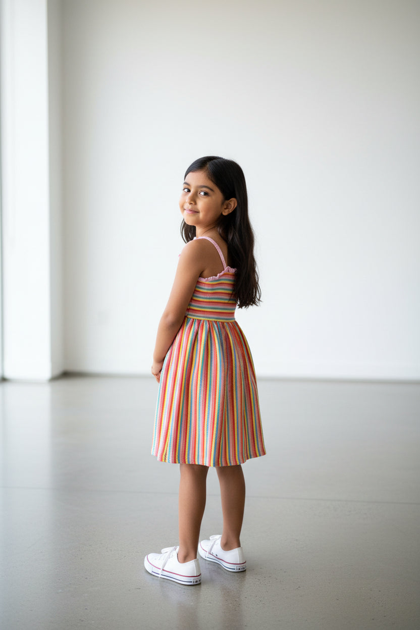 Cat & Jack Multi Stripe Little Girl Dress