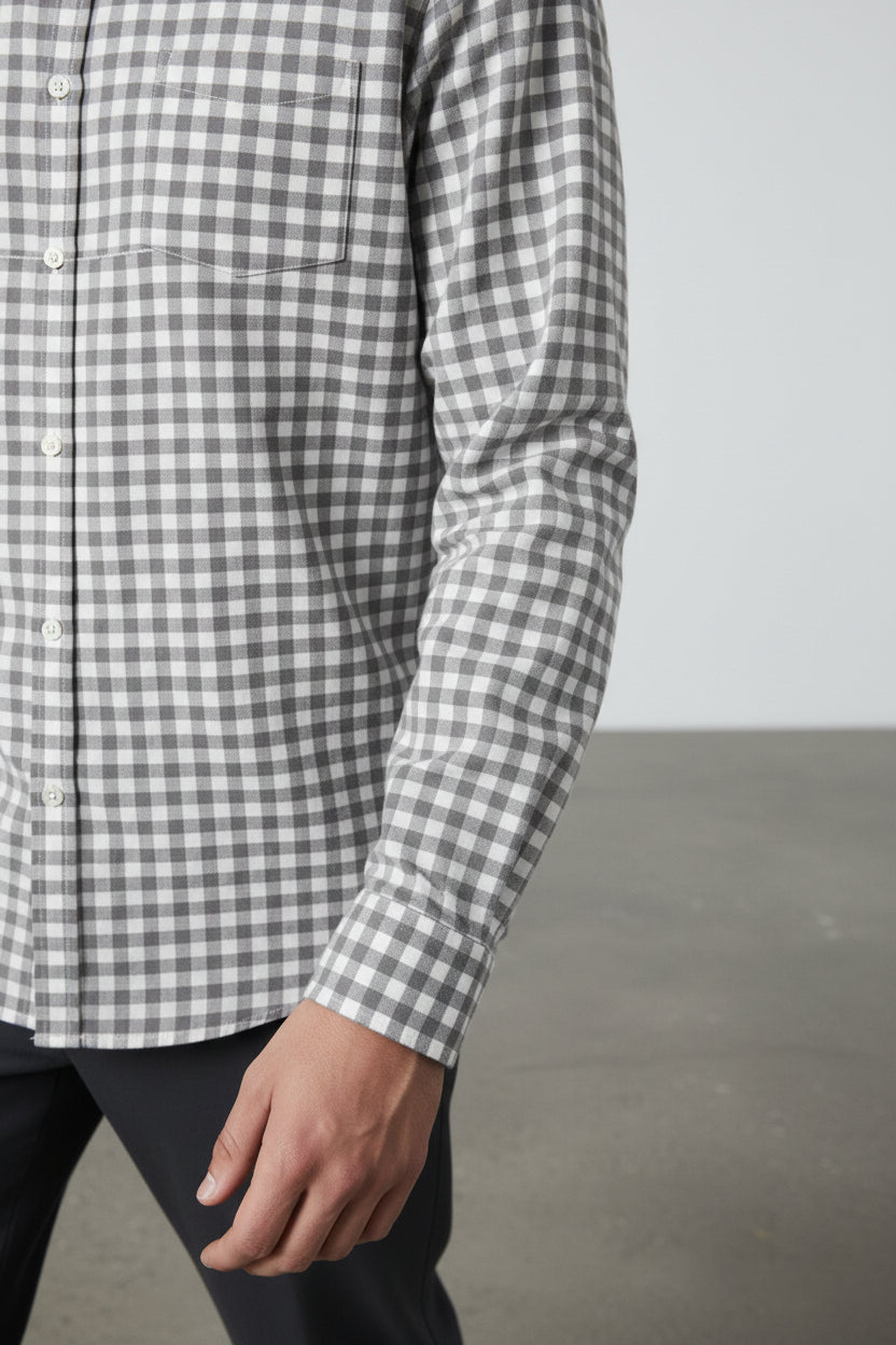 Goodfellow & Co Men Long Sleeve Button Up Checkered Pattern Shirt